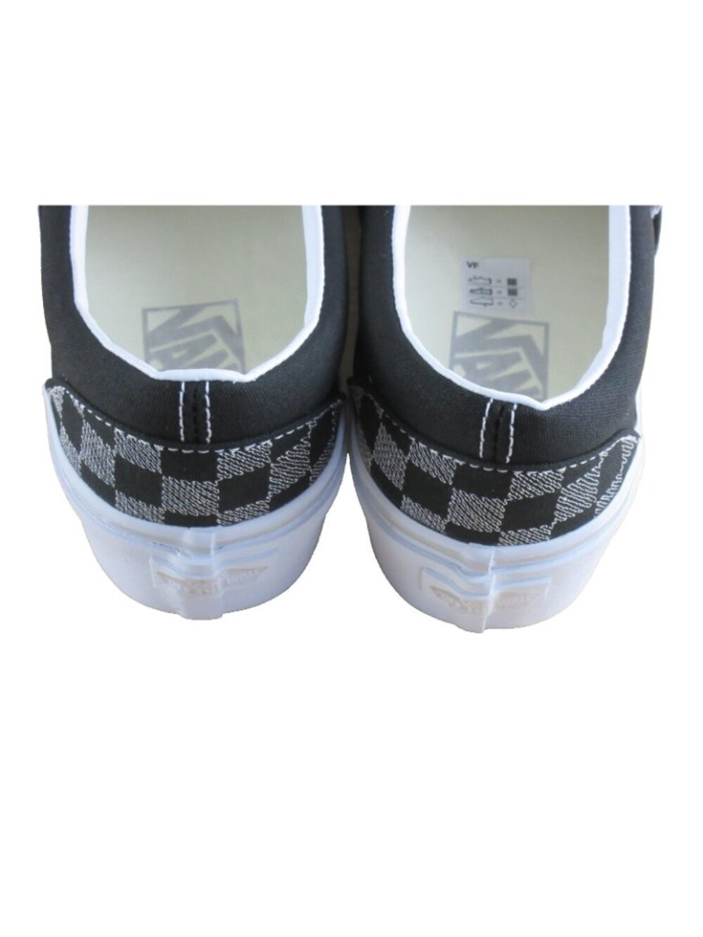 Vans Women's Classic Slip On Platform Metallic Checkerboard Black Shoes Sizes - Picture 5 of 7